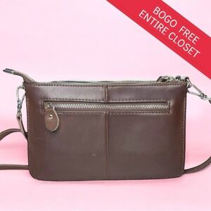 Genuine Leather Clutch/Crossbody Purse